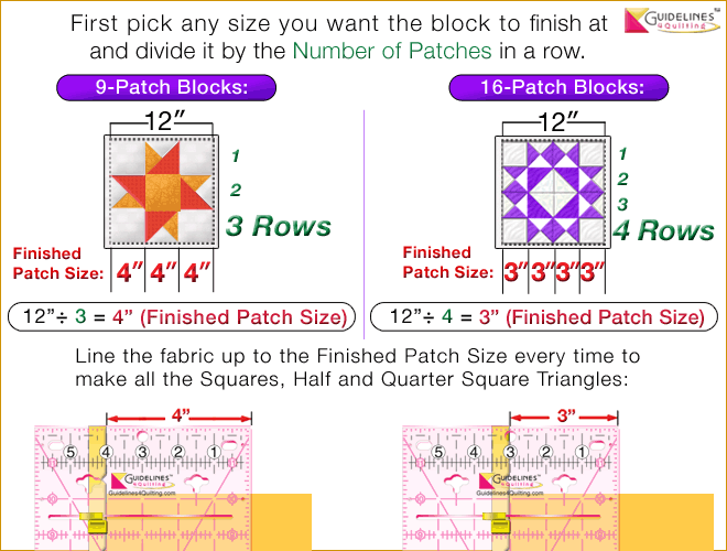Finished Size Quilting by Guidelines4Quilting