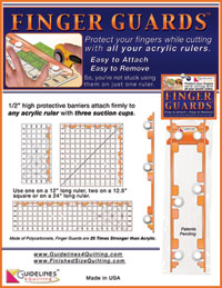 Finger Guards for quilting by Guidelines4Quilting