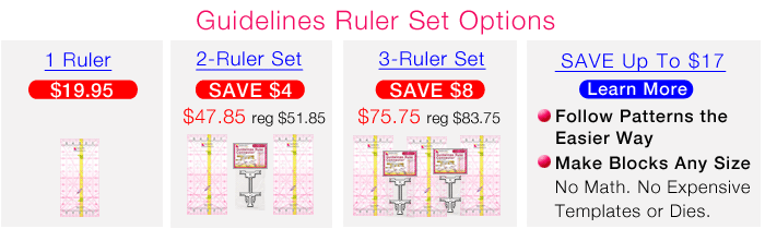 Guidelines Rulers by Guidelines4Quilting