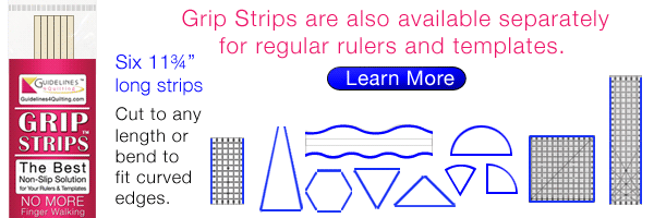 Grip Strips for regular quilt rulers by Guidelines4Quilting