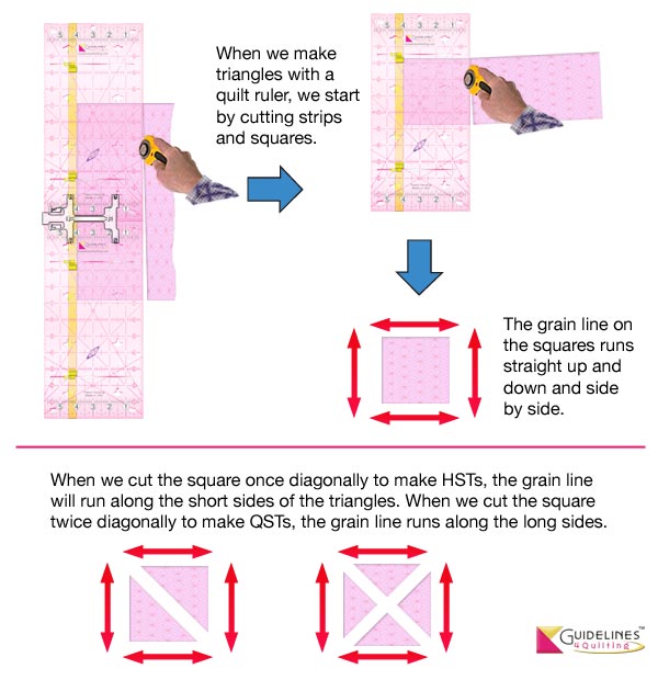 Half and Quarter Square Triangles - Guidelines4Quilting