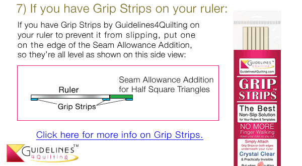 Grip Strips and Seam Allowance Addition by Guidelines4Quilting