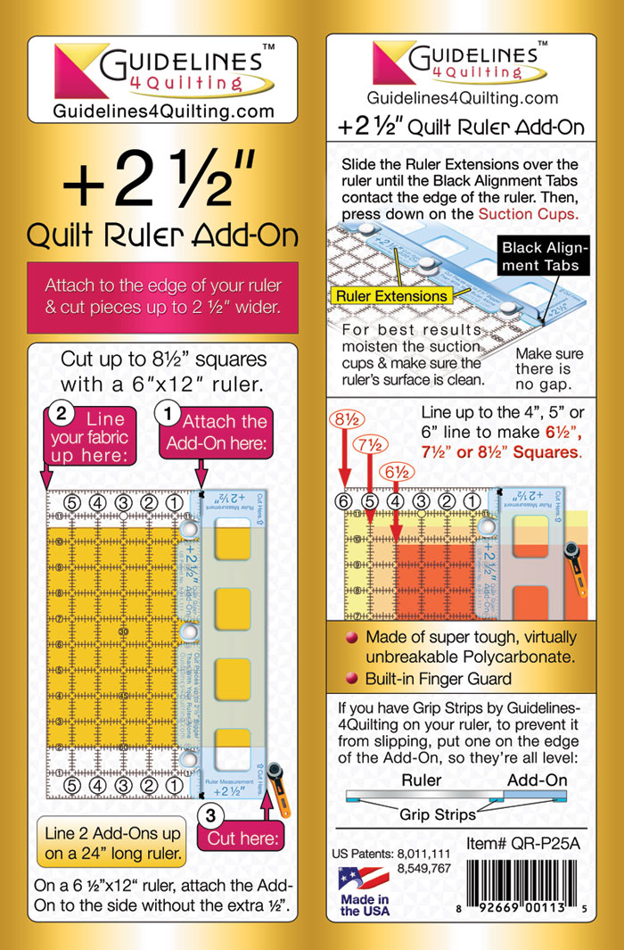 Plus 2.5" Add On by Guidelines4Quilting