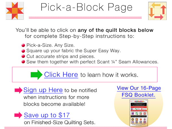 Pick-a-Block and Make it Any Size by Guidelines4Quilting