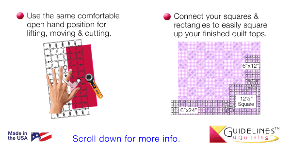 Handle/Multi-Width Ruler Connector by Guidelines4Quilting