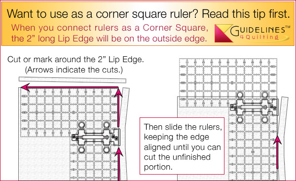 Guidelines4Quilting Quilt Ruler Connector