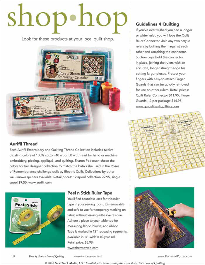 Review Article on Quilt Ruler Connector in Fons & Porters