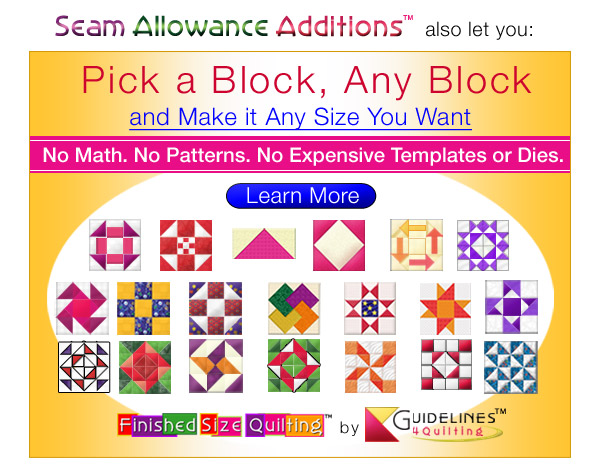 Finished Size Quilting by Guideline4Quilting