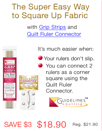 Super Easy Way to Square Up Fabric Combo by Guidelines4Quilting