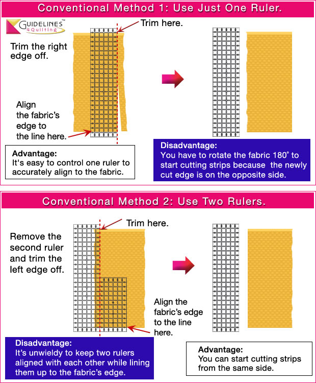 Two Methods - Squaring up Fabric by Guidelines4Quilting