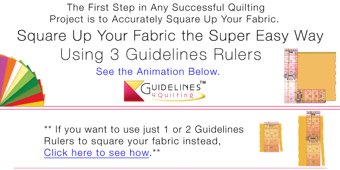 How to Square Up Your Fabric the Super Easy Way Using Guidelines Rulers by Guidelines4Quilting