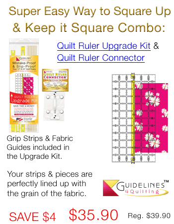 Super Easy Way to Square Up Your Fabric & Keep It Square by Guidelines4Quilting