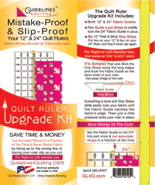 Quilt Ruler Upgrade Kit Quick Instruction Sheet by Guidelines4Quilting
