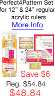 Perfect4Pattern Set for 12" & 24" regular rulers by Guidelines4Quilting